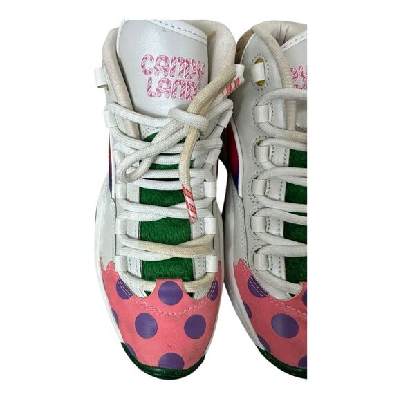 Hasbro x Reebok Question Mid 'Candy Land' White GZ0081 Rare M5/W7 STAINED - Picture 8 of 11